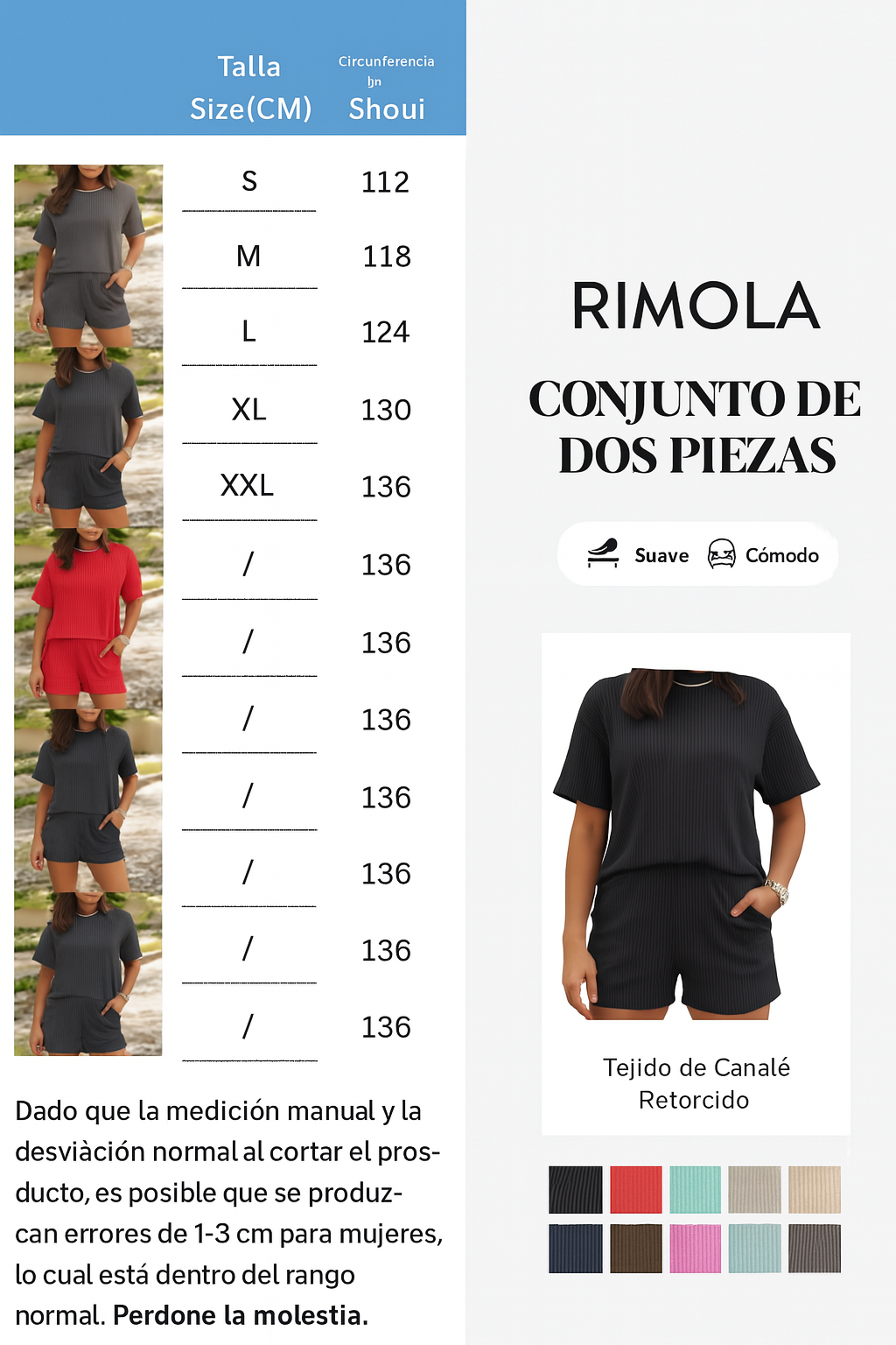Conjunto Casual Texturizado para Mujer