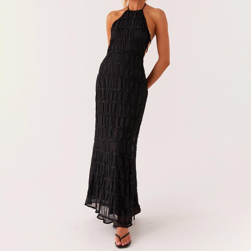 Vestido de Playa Ceñido al Cuerpo sin Espalda para Mujer