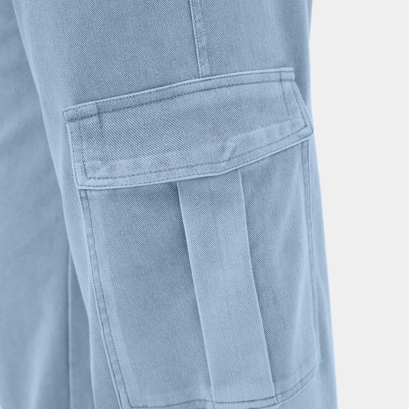 Jeans Deportivos de Pierna Ancha para Mujer