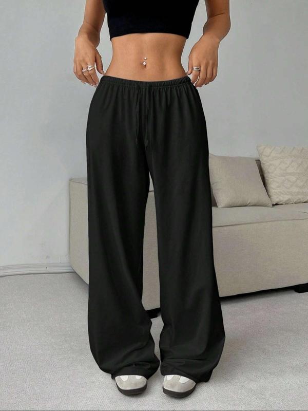 Pantalones de Cintura Ajustable con Cordón para Mujer