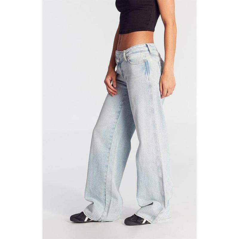 Jeans Baggy de Tiro Bajo para Mujer