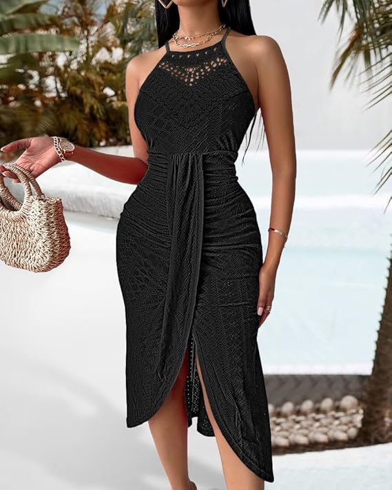 Vestido Maxi de Playa con Cintura Alta