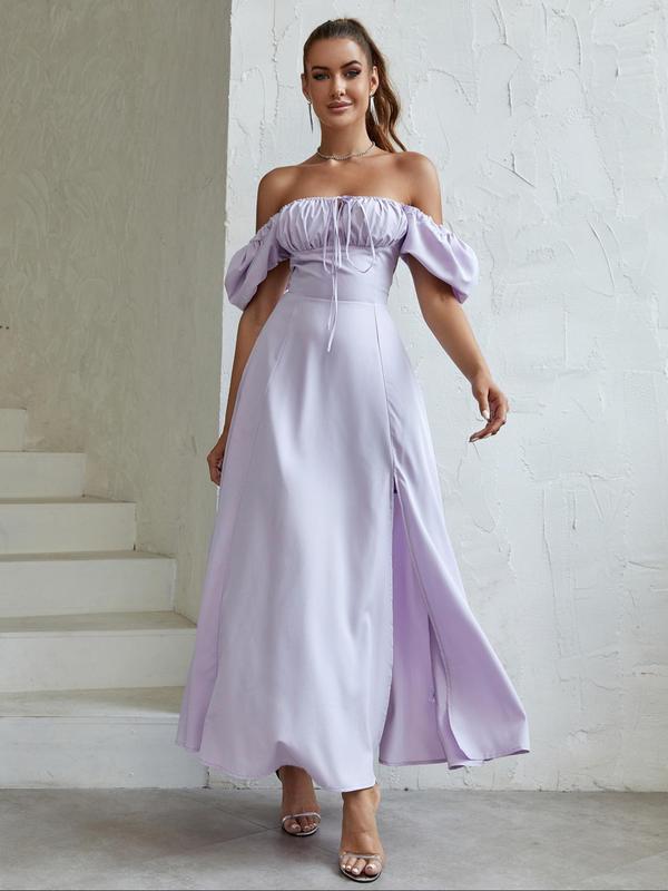 Vestido Elegante con Abertura para Mujer