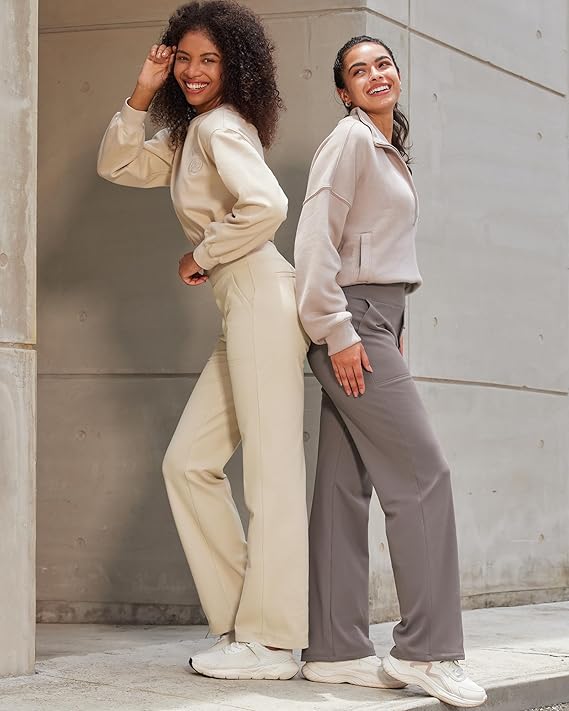 Pantalones Casuales de Cintura Alta para Oficina y Descanso