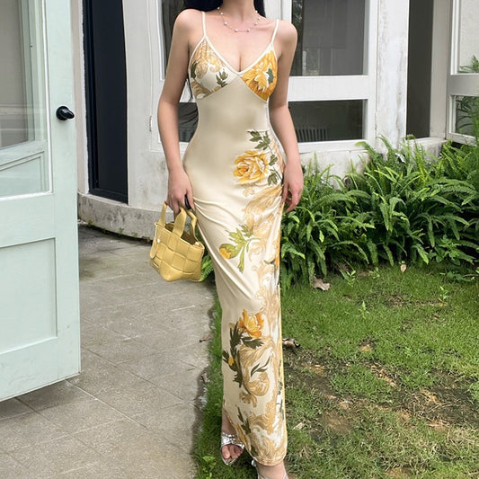 Vestido Cami Ajustado con Estampado Floral para Mujer