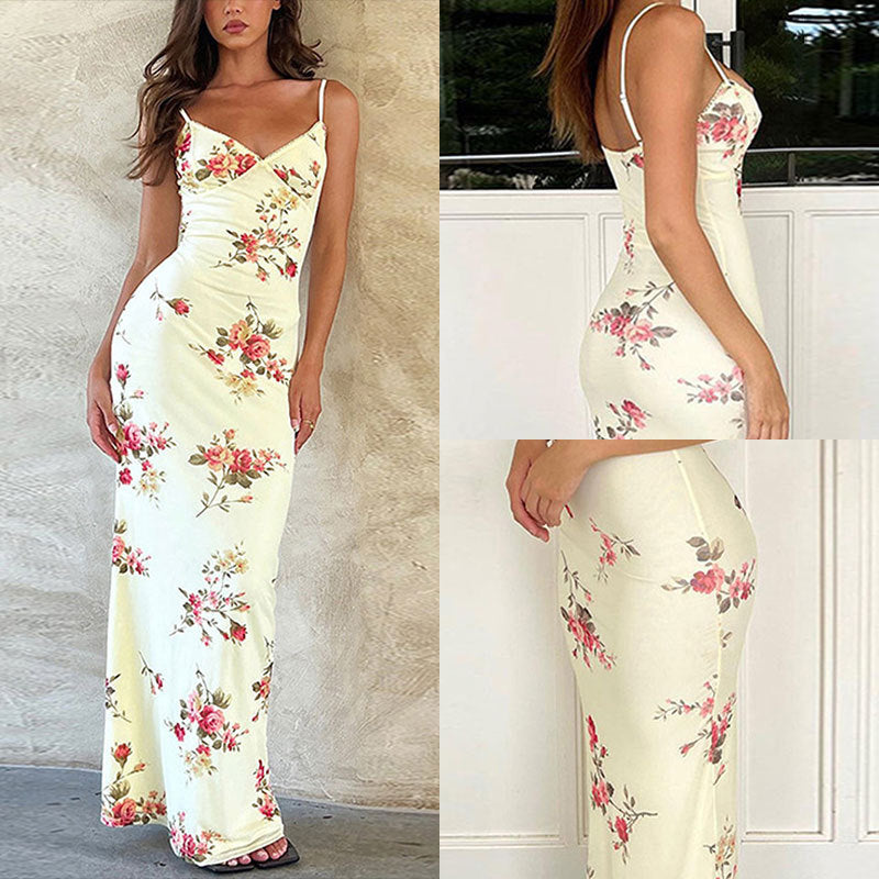 Vestido Cami Ajustado con Estampado Floral para Mujer