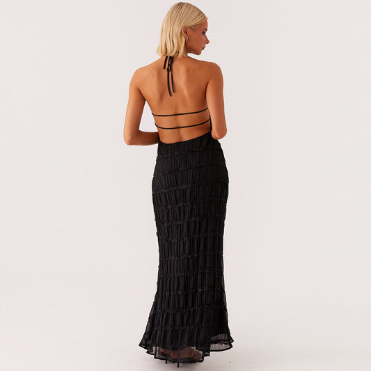 Vestido de Playa Ceñido al Cuerpo sin Espalda para Mujer