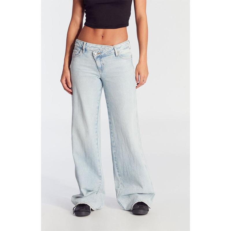 Jeans Baggy de Tiro Bajo para Mujer