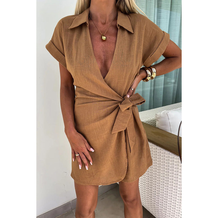 Vestido Casual con Escote en V para Mujer