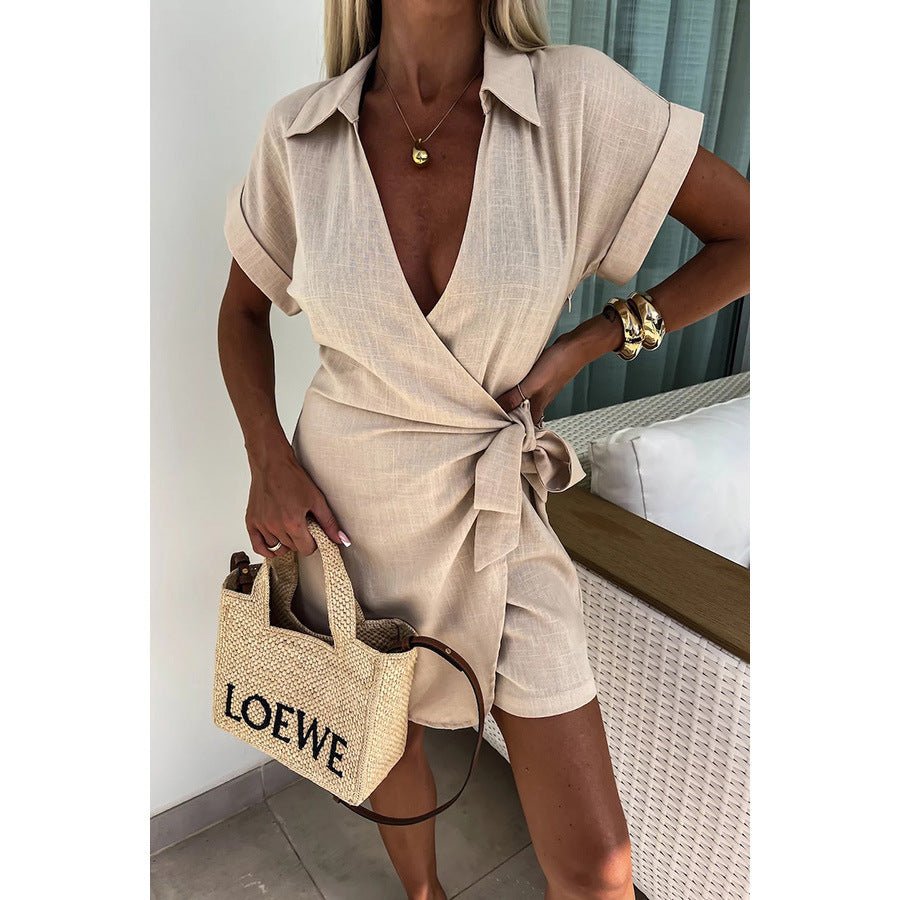 Vestido Casual con Escote en V para Mujer
