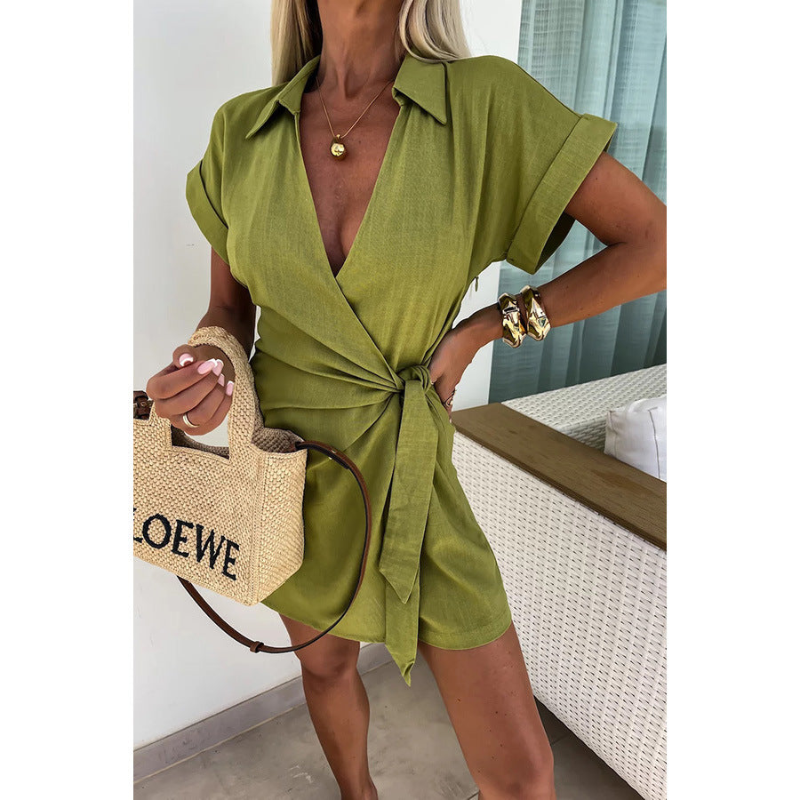 Vestido Casual con Escote en V para Mujer