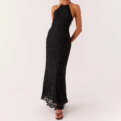 Vestido de Playa Ceñido al Cuerpo sin Espalda para Mujer