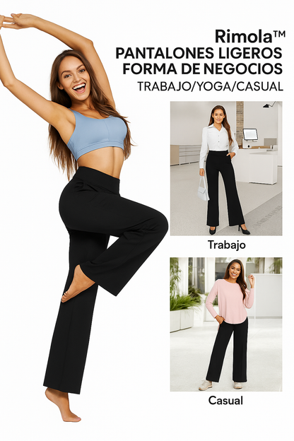 Pantalones Casuales de Cintura Alta para Oficina y Descanso