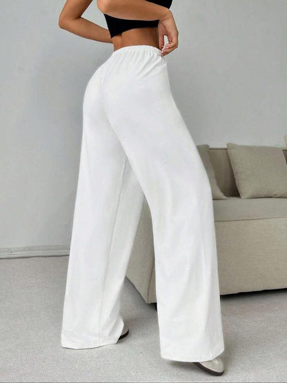 Pantalones de Cintura Ajustable con Cordón para Mujer