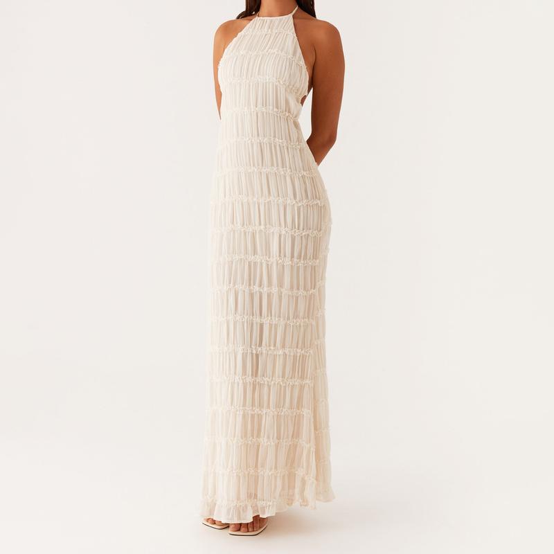 Vestido de Playa Ceñido al Cuerpo sin Espalda para Mujer