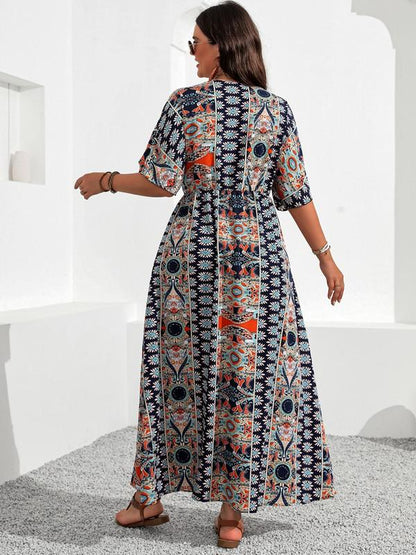 Vestido Casual con Escote en V (Tallas Extra)